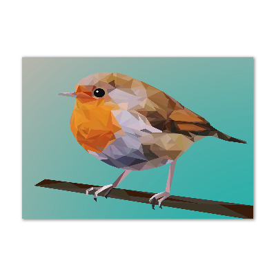 Glass art print Robin bird