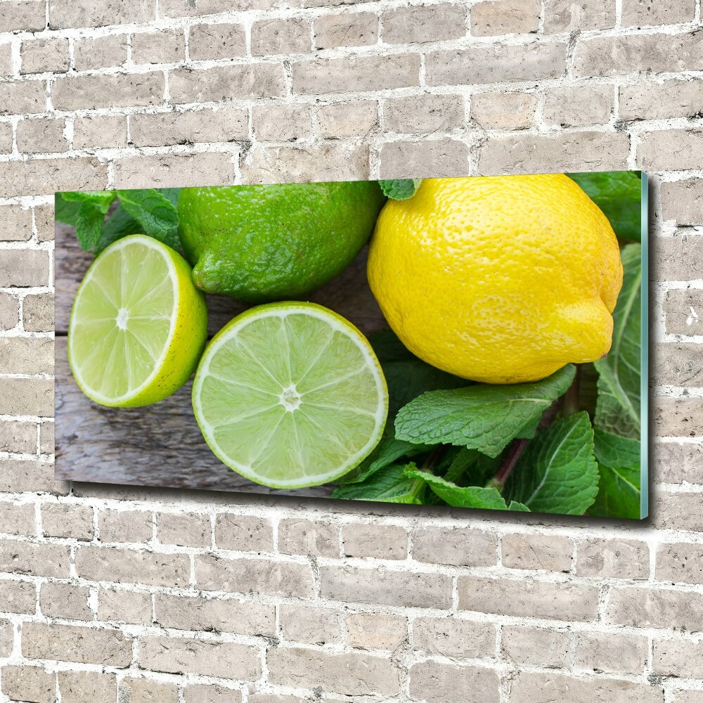 Photo printed on glass Lime and lemon