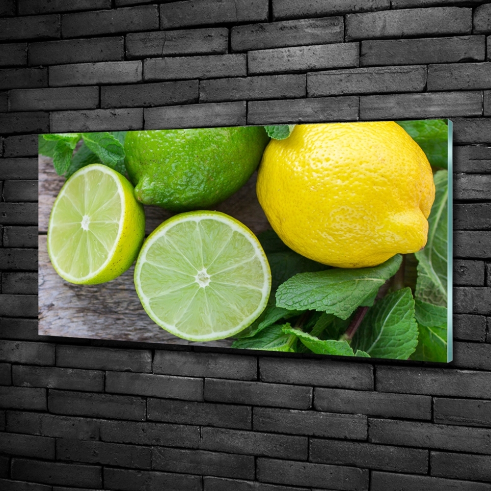 Photo printed on glass Lime and lemon