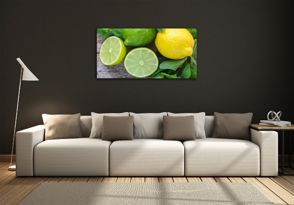 Photo printed on glass Lime and lemon