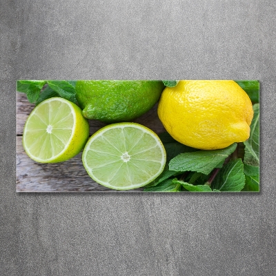 Photo printed on glass Lime and lemon