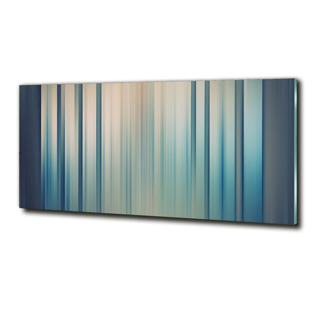 Wall art on glass Blue stripes