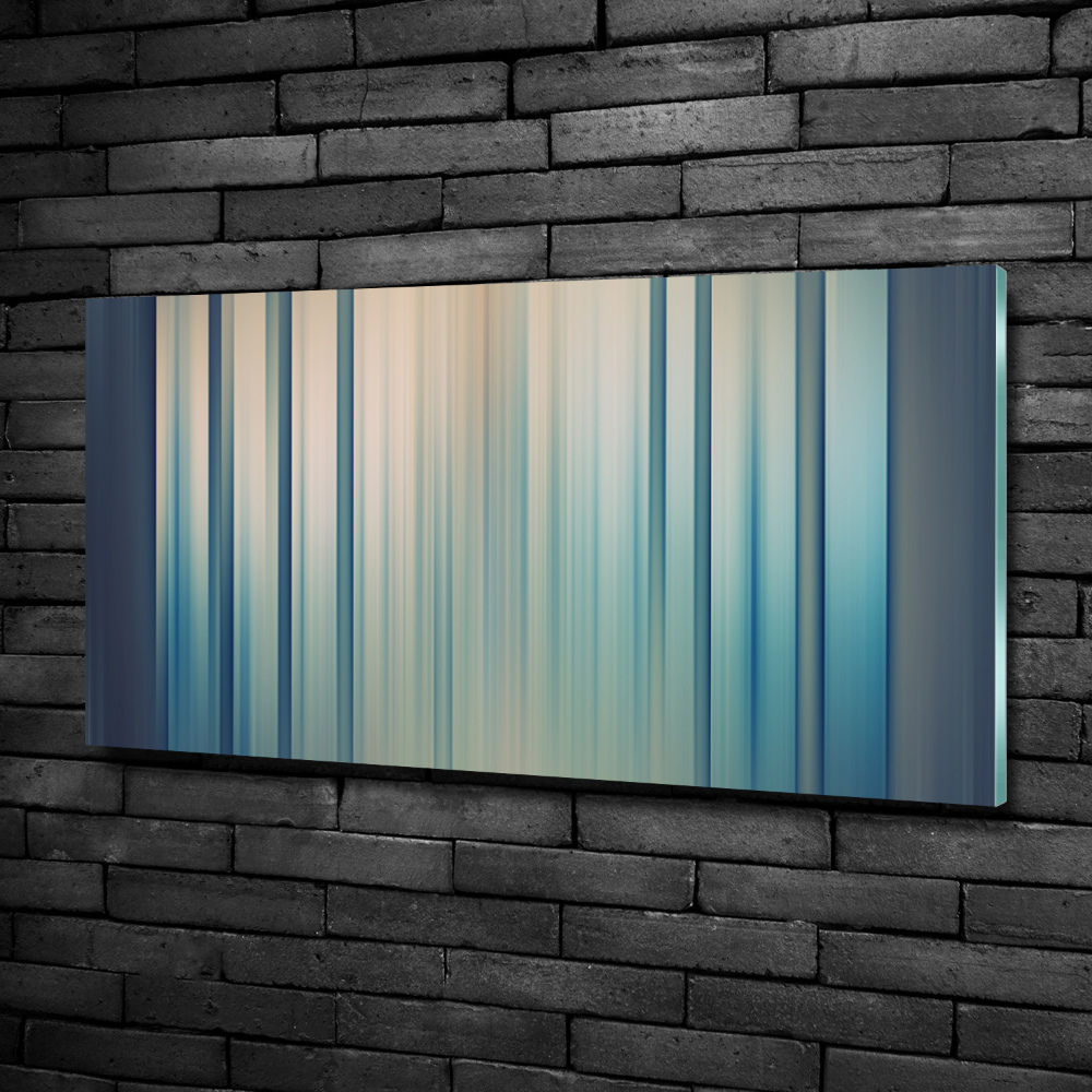 Wall art on glass Blue stripes