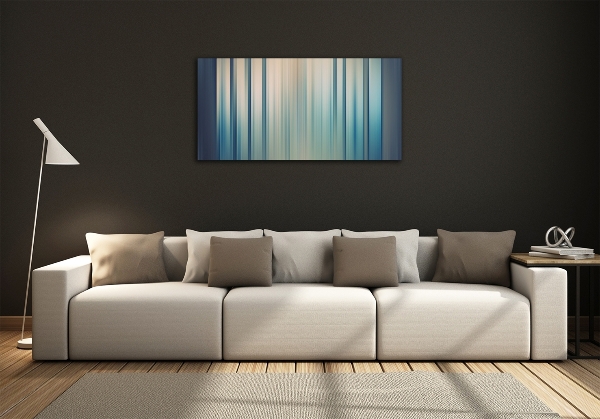 Wall art on glass Blue stripes