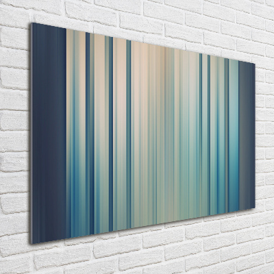 Wall art on glass Blue stripes