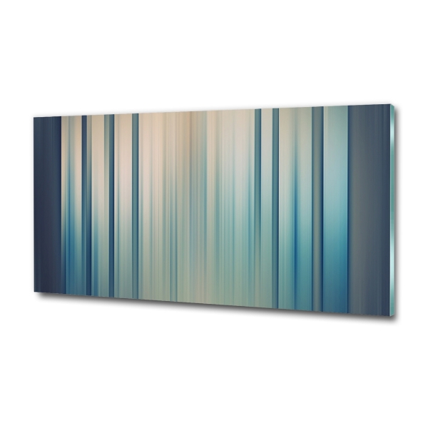 Wall art on glass Blue stripes