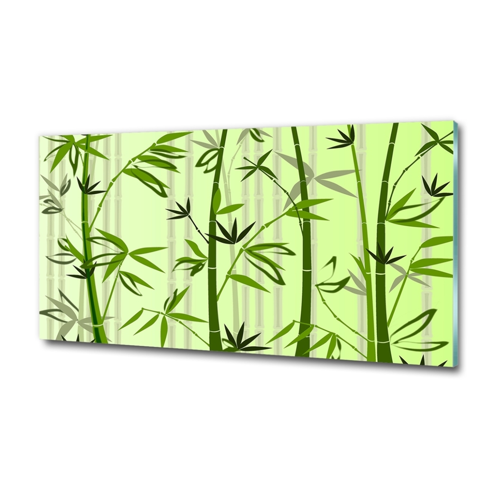 Glass wall art large Bamboo