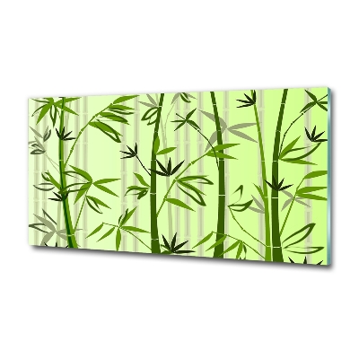 Glass wall art large Bamboo