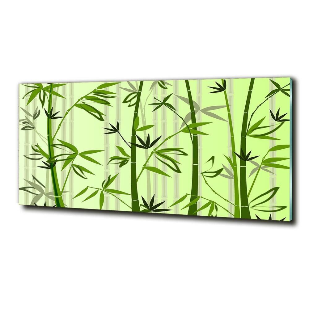 Glass wall art large Bamboo