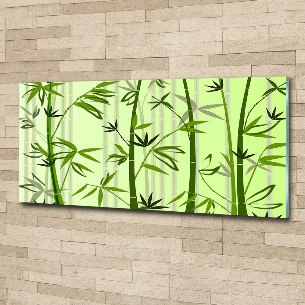 Glass wall art large Bamboo