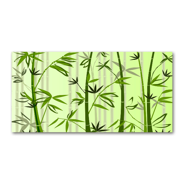 Glass wall art large Bamboo