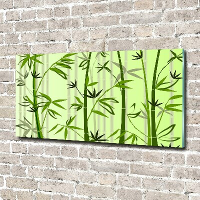 Glass wall art large Bamboo