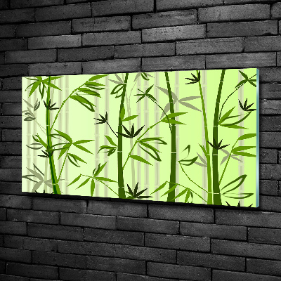 Glass wall art large Bamboo