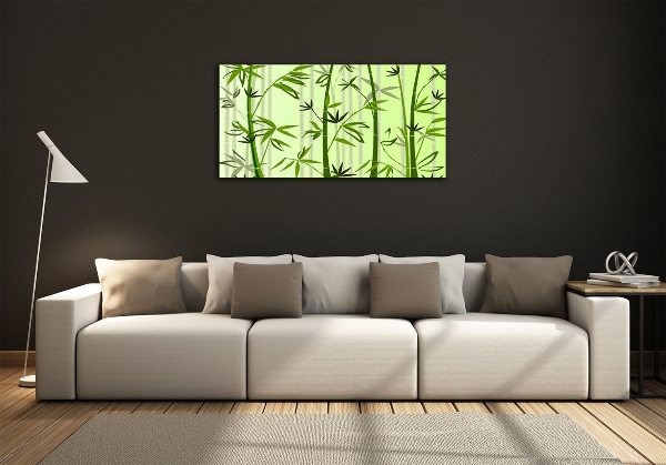 Glass wall art large Bamboo