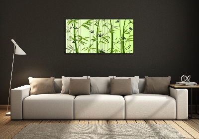 Glass wall art large Bamboo