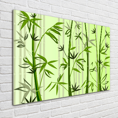 Glass wall art large Bamboo