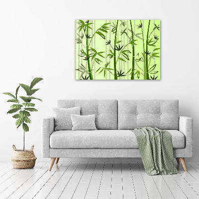 Glass wall art large Bamboo