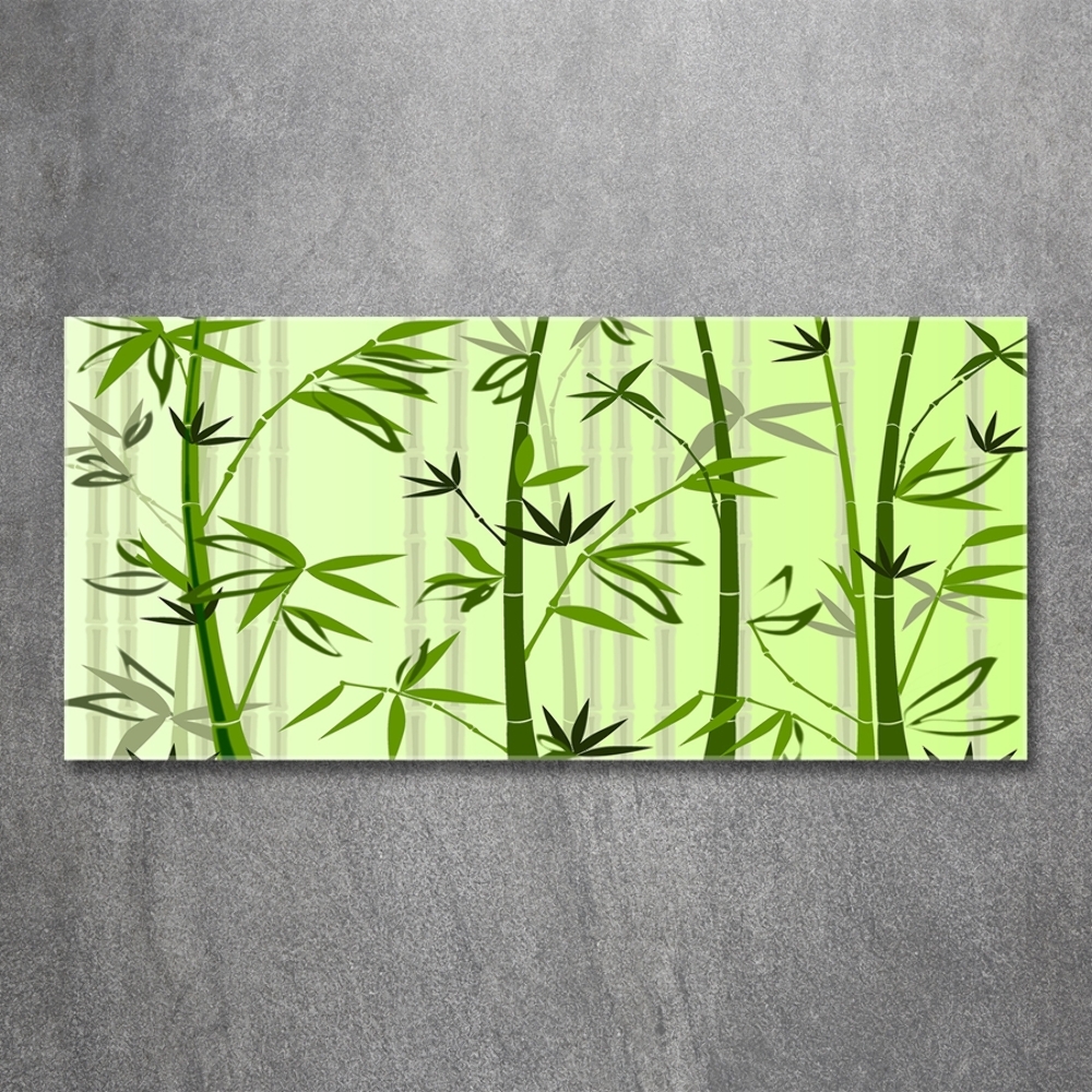 Glass wall art large Bamboo