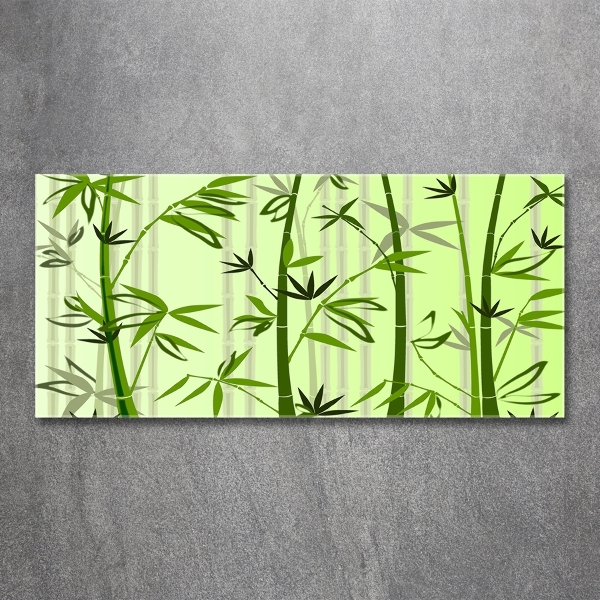 Glass wall art large Bamboo