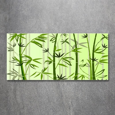 Glass wall art large Bamboo