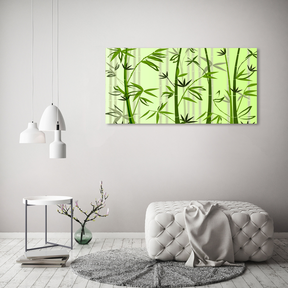 Glass wall art large Bamboo