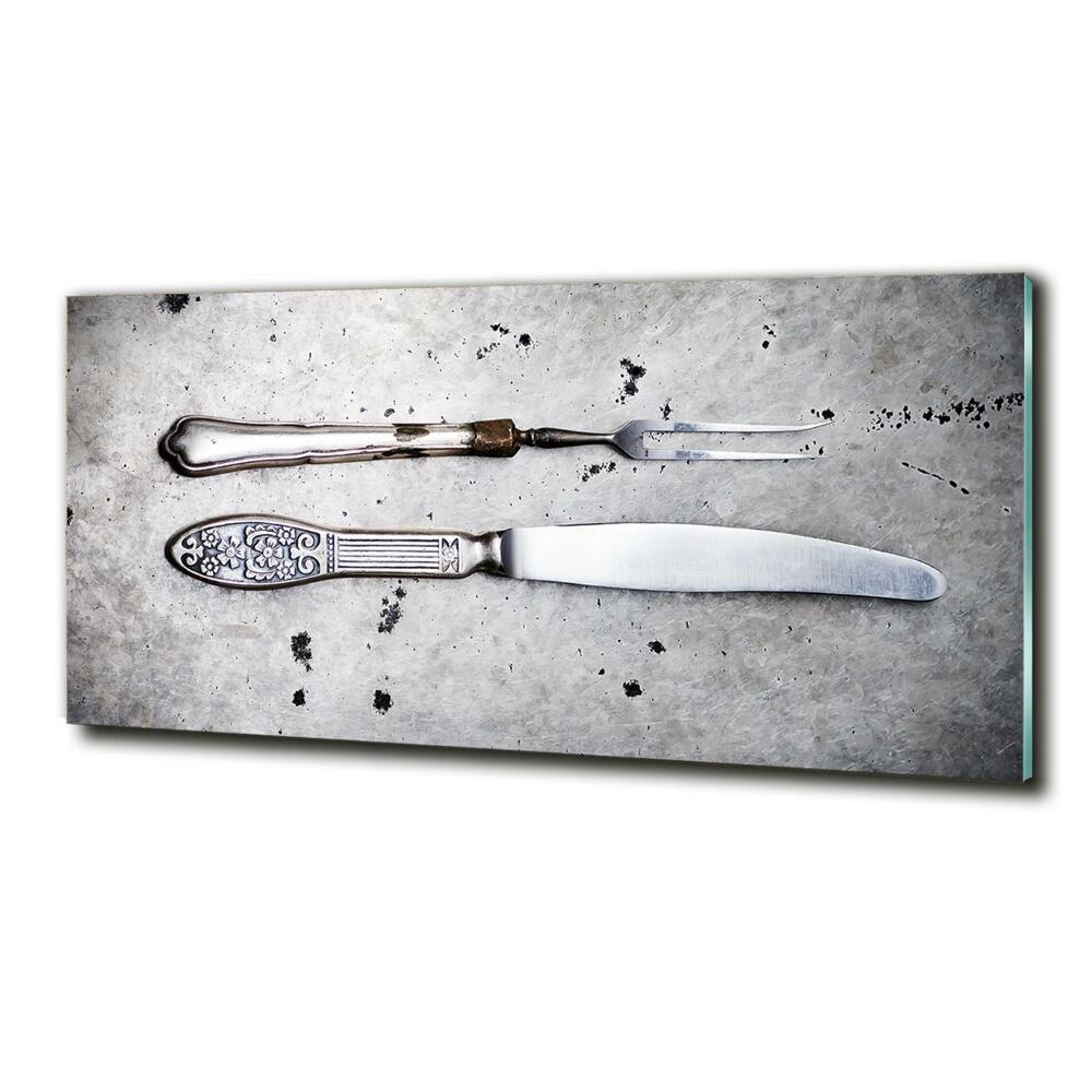 Glass wall art Cutlery