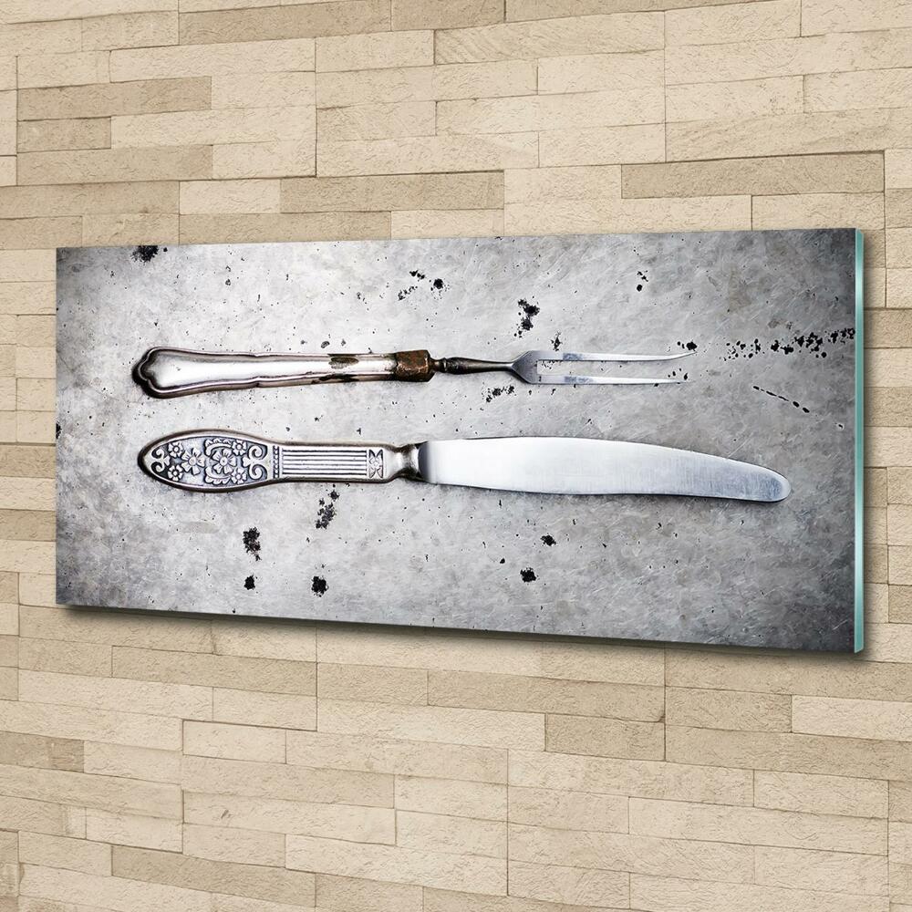 Glass wall art Cutlery