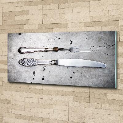 Glass wall art Cutlery