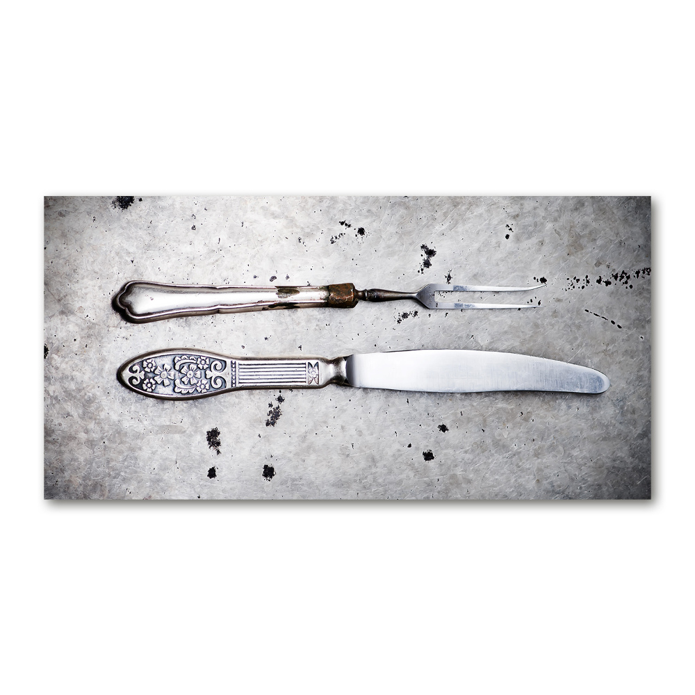 Glass wall art Cutlery