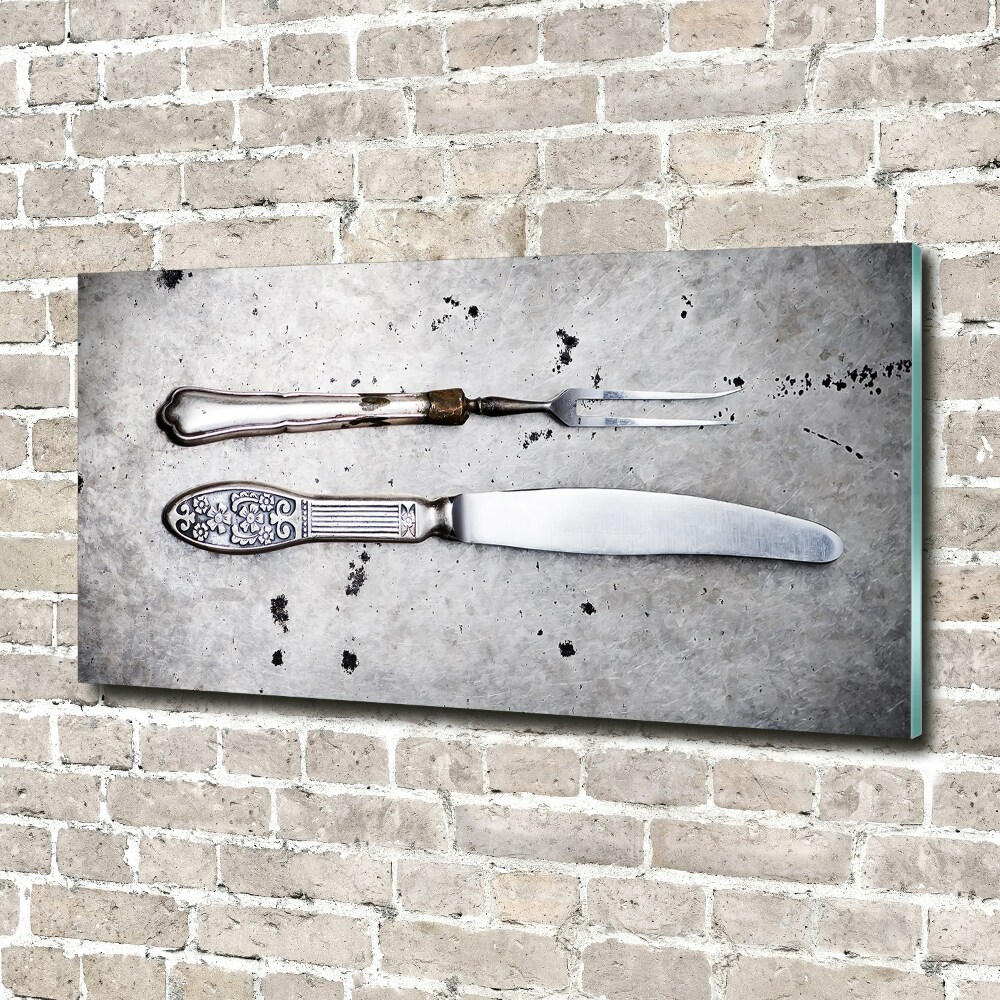 Glass wall art Cutlery