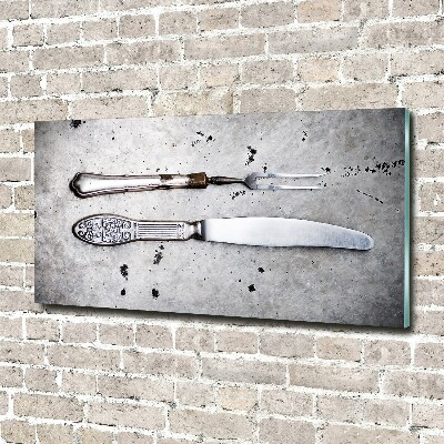 Glass wall art Cutlery