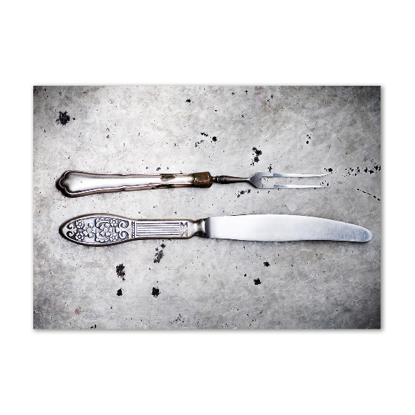 Glass wall art Cutlery