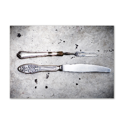 Glass wall art Cutlery