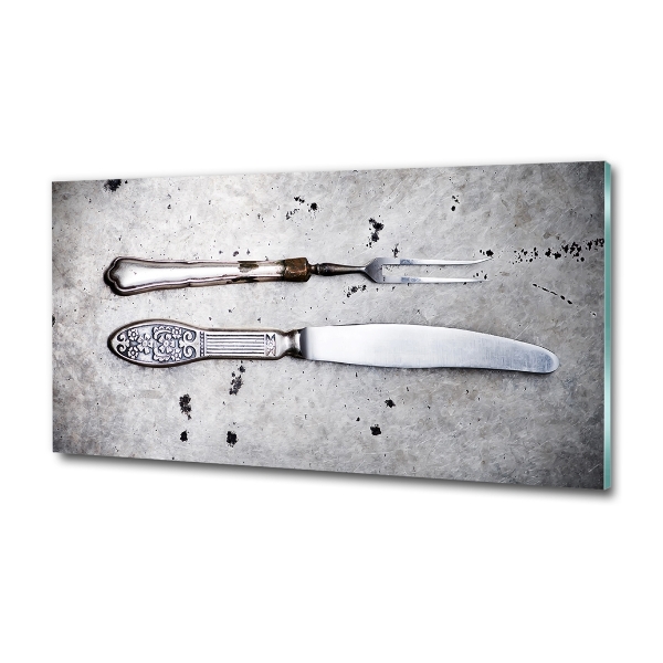 Glass wall art Cutlery