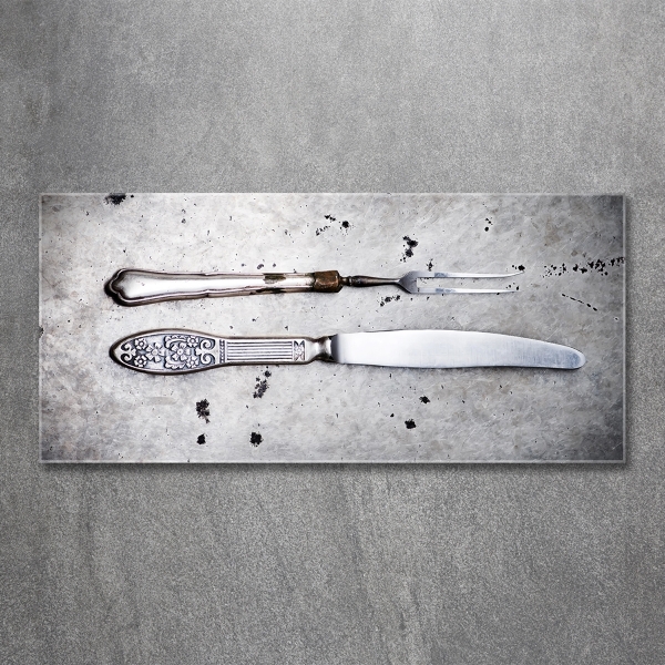 Glass wall art Cutlery