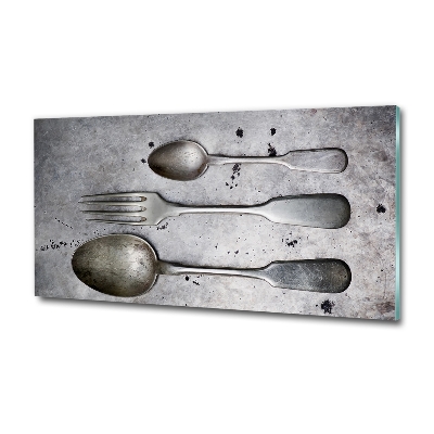 Glass wall art Cutlery