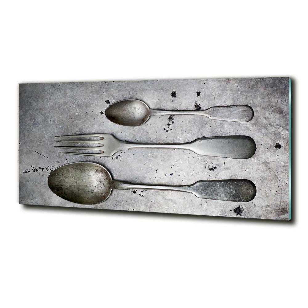 Glass wall art Cutlery