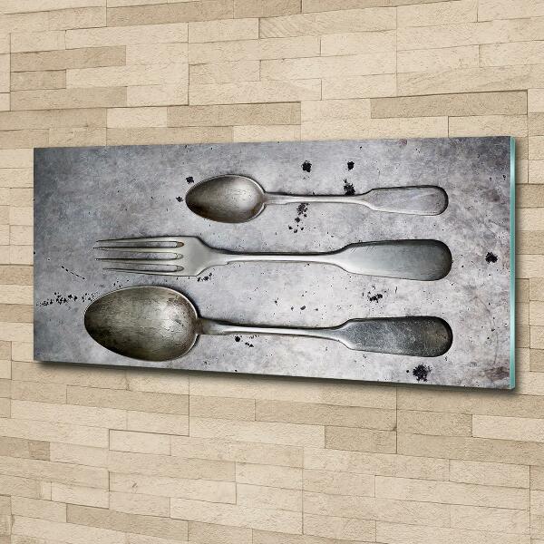 Glass wall art Cutlery