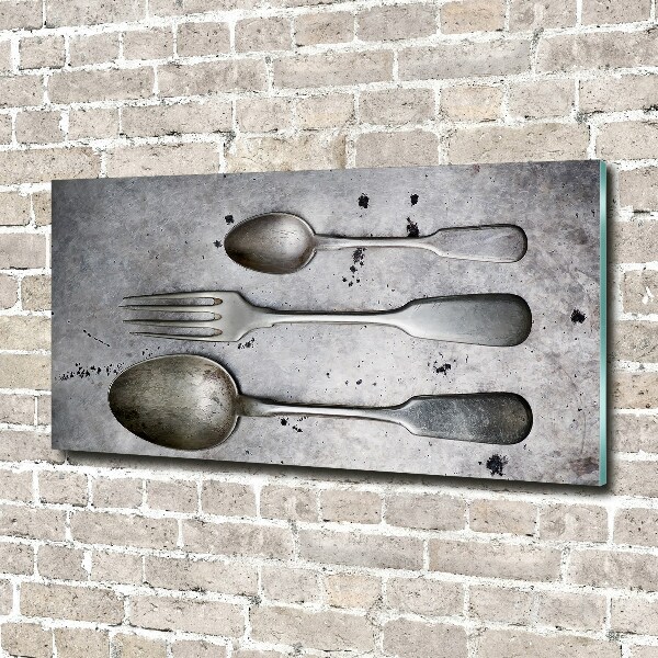 Glass wall art Cutlery