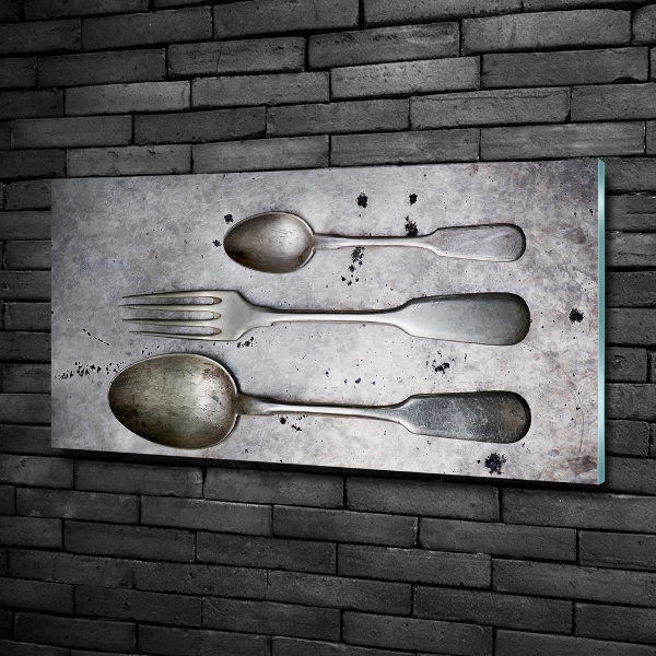 Glass wall art Cutlery