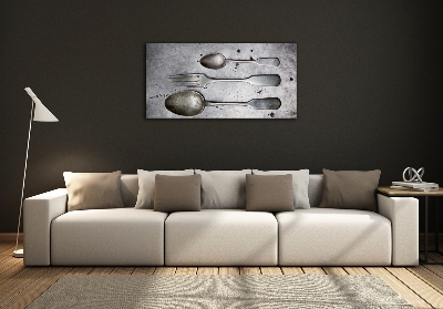 Glass wall art Cutlery