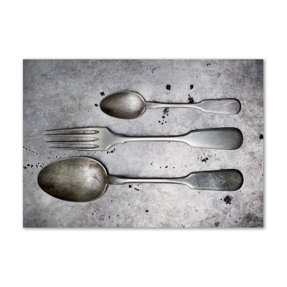 Glass wall art Cutlery