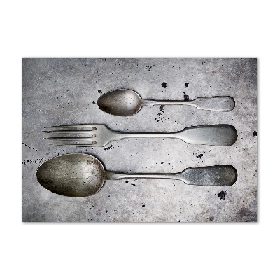 Glass wall art Cutlery