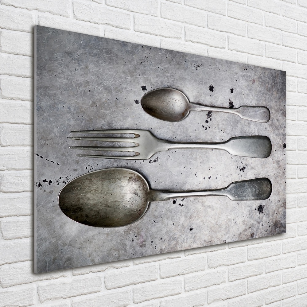 Glass wall art Cutlery