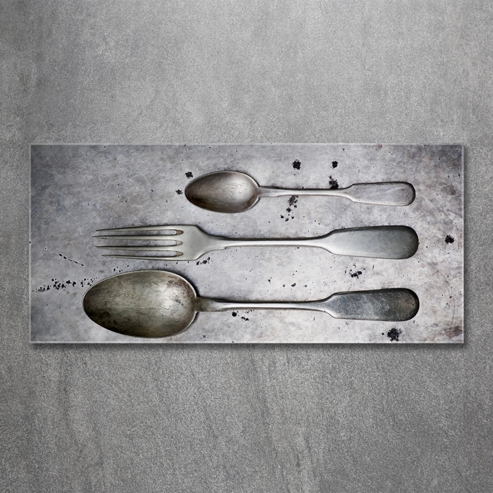 Glass wall art Cutlery