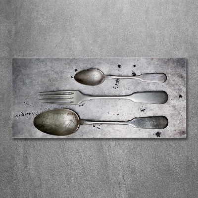 Glass wall art Cutlery