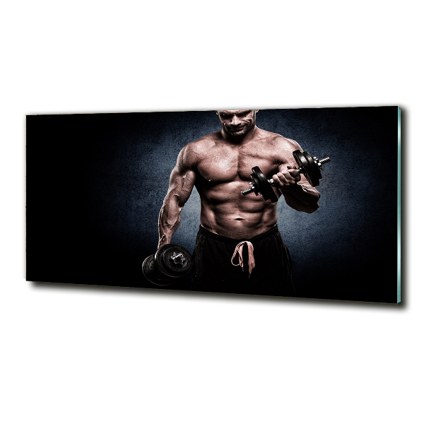 Glass wall art Muscle structure