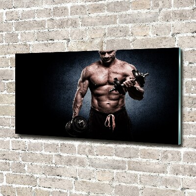 Glass wall art Muscle structure