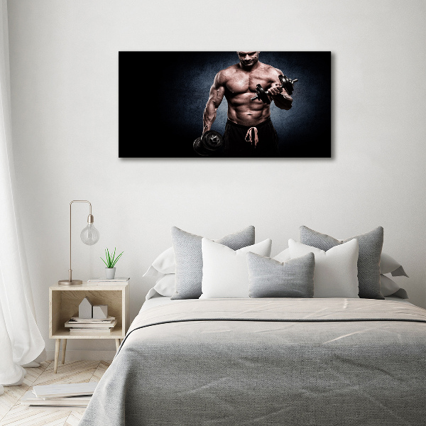 Glass wall art Muscle structure