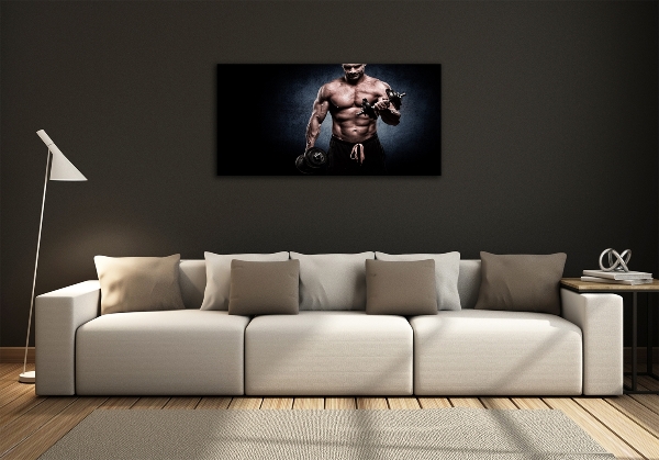 Glass wall art Muscle structure